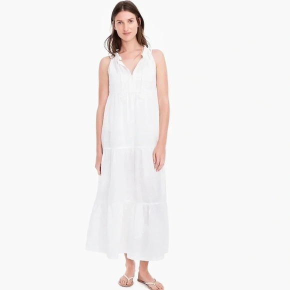 J.Crew Tiered Sleeveless Maxi Beach Dress - Picture 1 of 7